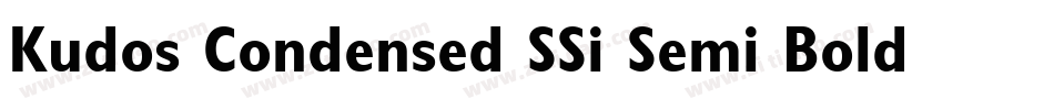 Kudos Condensed SSi Semi Bold Condensed Italic字体转换